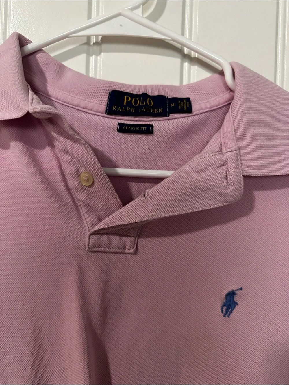Ralph Lauren Pink Polo with Blue Pony